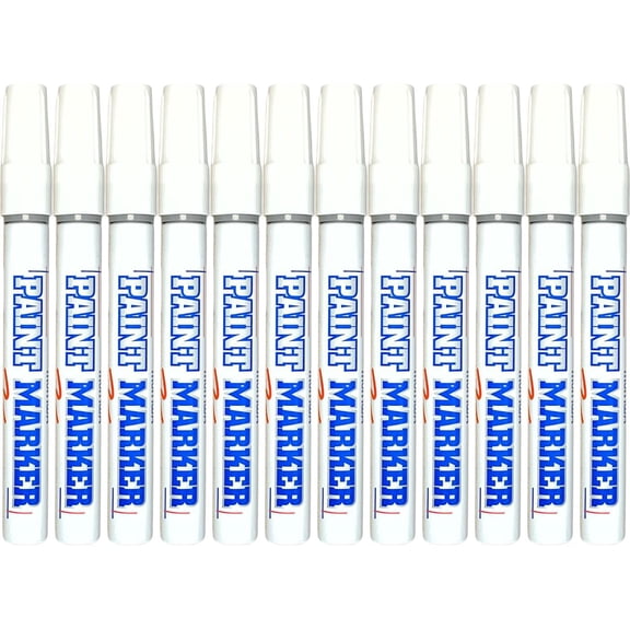 Oil Based Paint Markers Permanent Waterproof Silver 12 Pack