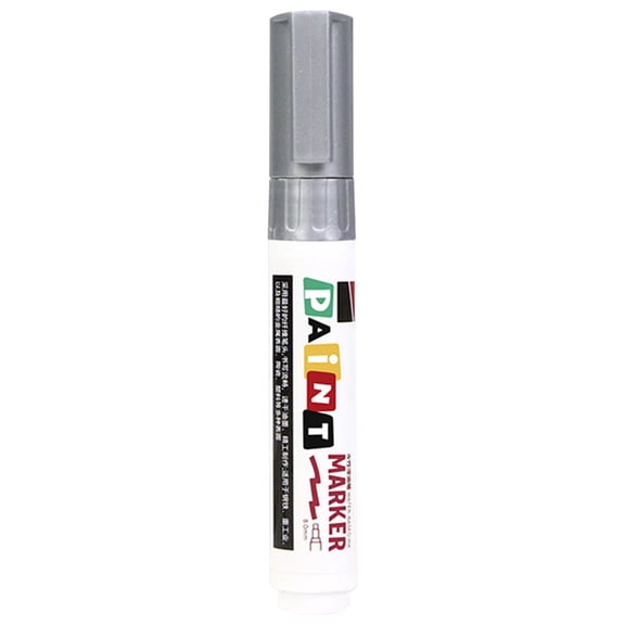Paint Markers Pens for Refreshing Monument- Permanent Oil Based Paint Pen, Medium Tip, Quick Drying and Waterproof Marker for Rock, Wood, Metal, Plastic, Canvas, Glass, Mugs, 1Pc(Silver,4.9x0.6")