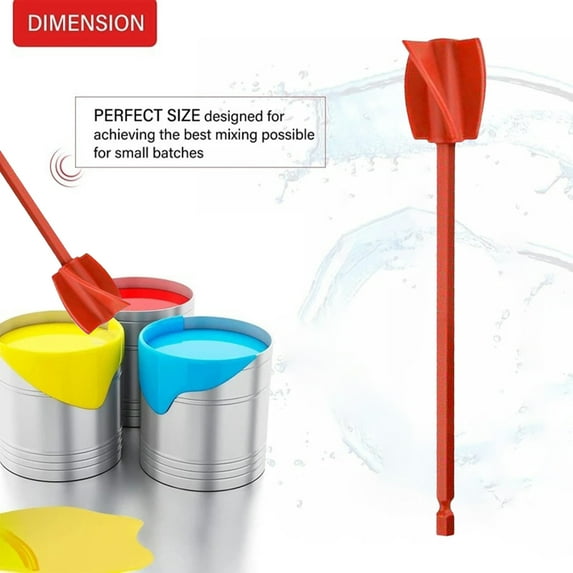 Paint Mixer for Drill - Drill Attachment for Paint, Epoxy Resin, Cement & Drywall Mud - Hex Shaft Stirring Tool Fits 1-5 Gallon Buckets - Easy Clean Mixing Paddles