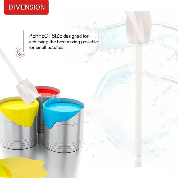 Paint Mixer for Drill - Drill Attachment for Paint, Epoxy Resin, Cement & Drywall Mud - Hex Shaft Stirring Tool Fits 1-5 Gallon Buckets - Easy Clean Mixing Paddles