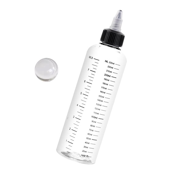 Paint Mixing Bottle with Rotating Spout & Measurement Markings, 4 Sizes 30ml-230ml for