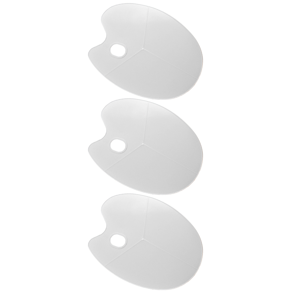 Paint Mixing Trays Three Line Palette Non Stick Artist Pallet Oval