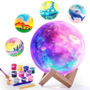 DIY Moon Lamp Kit Painting Kit, Cool Gifts 3D Space Moon Night Light, Arts and Crafts for Kids Ages 6 - 8, Christmas Gif