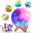 thumbnail image 1 of DIY Moon Lamp Kit Painting Kit, Cool Gifts 3D Space Moon Night Light, Arts and Crafts for Kids Ages 6 - 8, Christmas Gifts for Boys and Girls, 1 of 9