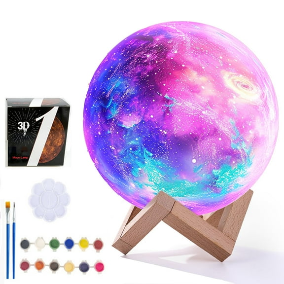Paint Your Own Moon Lamp Kit,Diy 3D Moon Night Light,Arts And Crafts Gifts,Moon Lamp Painting Kit,Lamp Kits For Do It Yourself,Lamp Making Kit, Space Art Supplies Craft Kits