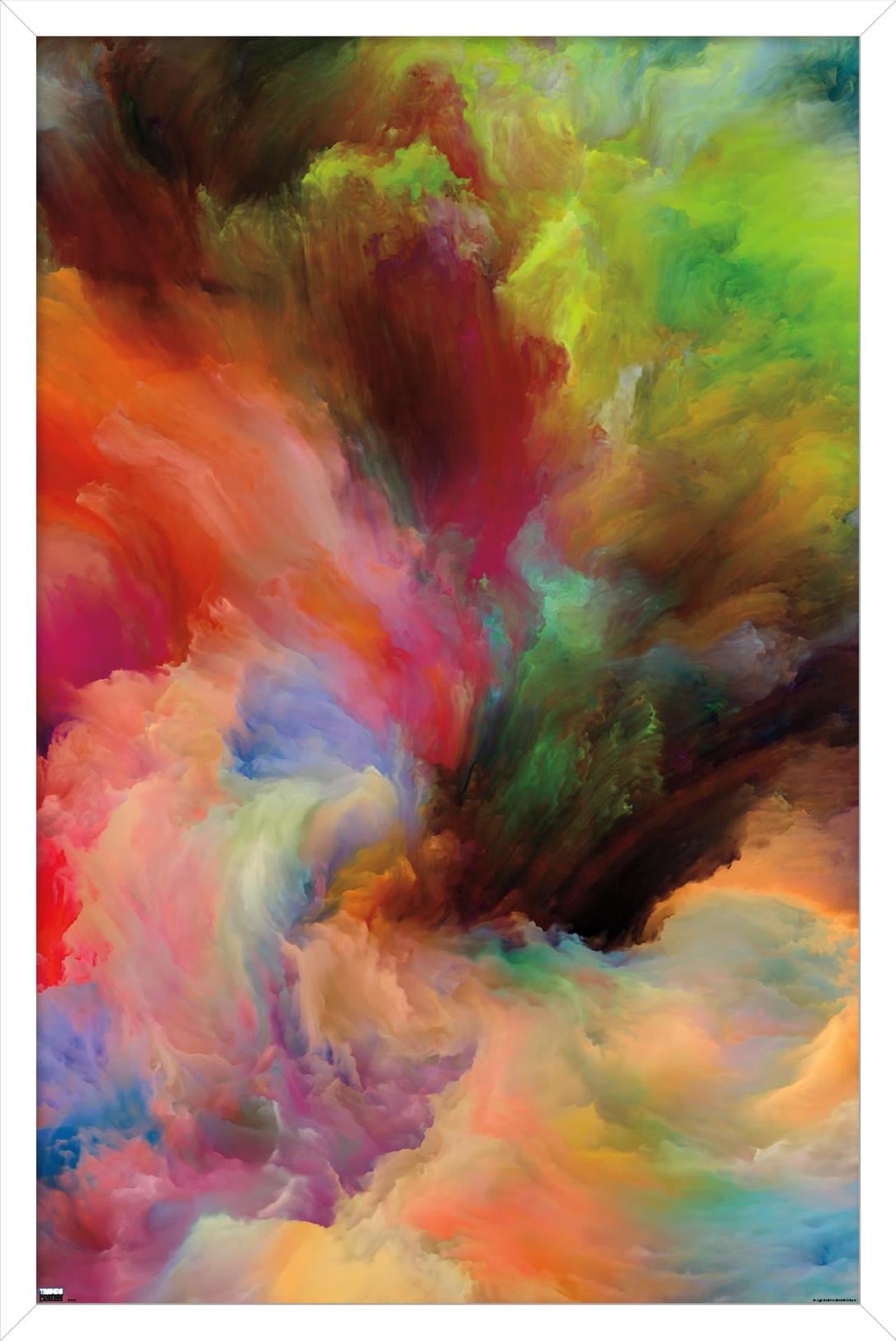 Paint Motion Imagination Wall Poster, 22.375" x 34" Framed