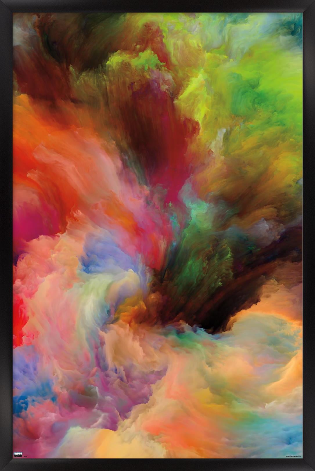 Paint Motion Imagination Wall Poster, 22.375" x 34" Framed