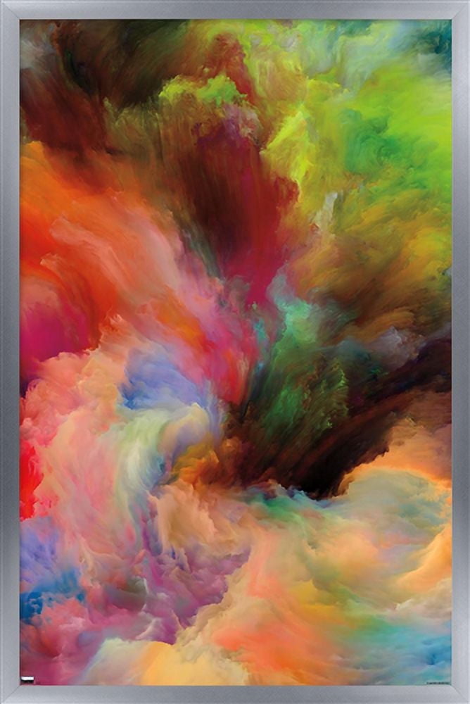 Paint Motion Imagination Wall Poster, 22.375" x 34" Framed