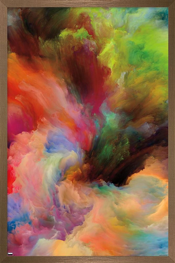 Paint Motion Imagination Wall Poster, 22.375" x 34" Framed