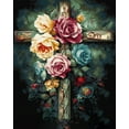 thumbnail image 1 of Paint by Number for Adult Kit, Cross Flowers (2), DIY Acrylic Paint by Numbers for Adults Beginner Oil Painting by Number on Canvas for Home Wall Decor 16x20inch-, 1 of 5