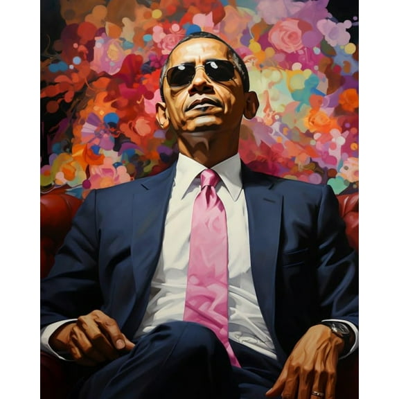 Paint by Number for Adults-Barack Obama President- Acrylic Easy Paint by Numbers for Adults Beginner DIY Painting by Numbers for Gift Home Wall Decor 16”W x 20”L-
