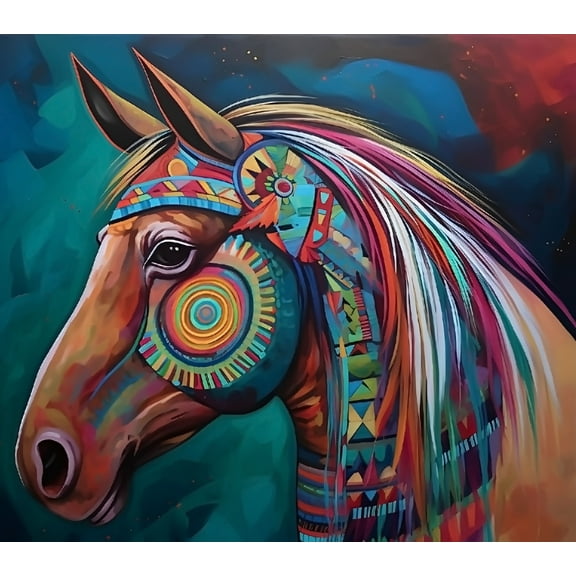 Paint by Numbers for Adults -Horse (6) - Acrylic Easy Paint by Numbers for Adults Beginner DIY Painting by Numbers for Gift Home Wall Decor 16”W x 20”L-