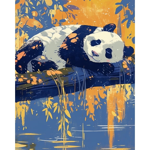 Paint by Numbers for Adults Kids Beginner Autumn Panda Dream 1 DIY Acrylic Painting by Numbers Kits with Brushes Acrylic Pigment Home Decoration Gifts 16 x 20 inch