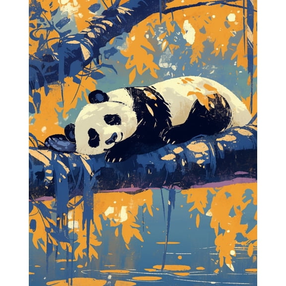 Paint by Numbers for Adults Kids Beginner Autumn Panda Dream DIY Acrylic Painting by Numbers Kits with Brushes Acrylic Pigment Home Decoration Gifts 16 x 20 inch