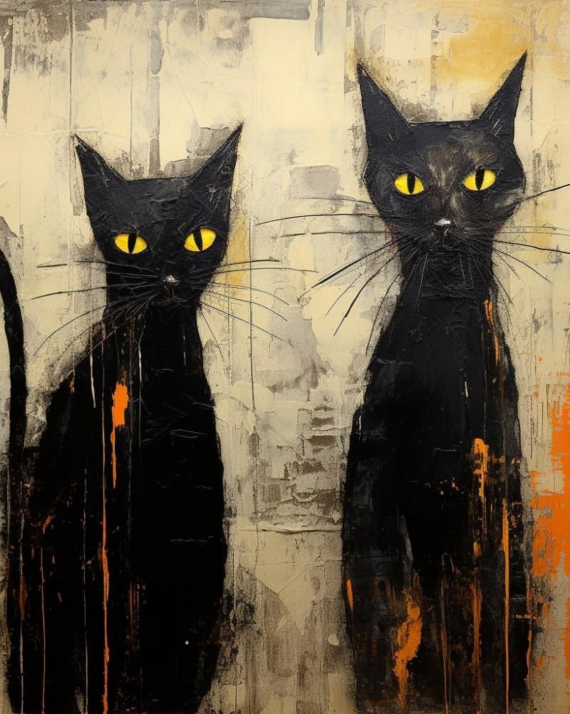 Paint by Numbers for Adults Kids Beginner Black Cat in the Afternoon ...