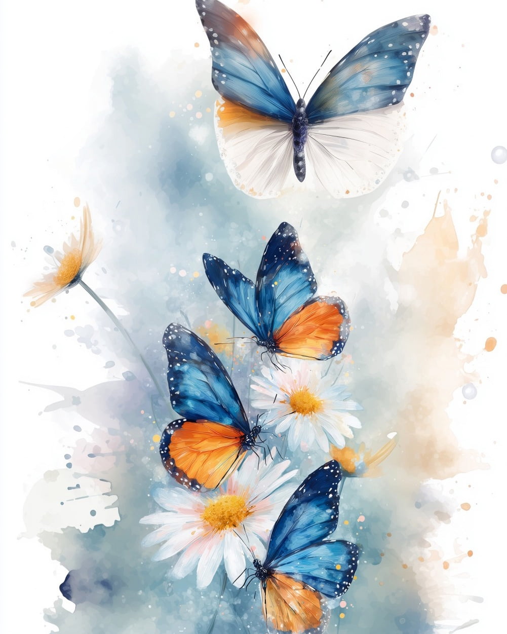 Paint by Numbers for Adults Kids Beginner Butterfly Loves Daisy DIY ...