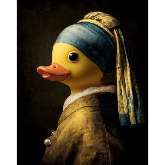 Paint by Numbers for Adults Kids Beginner Duck with a Pearl Earring DIY Acrylic Painting by Numbers Kits with Brushes Acrylic Pigment Home Decoration Gifts 16 x 20 inch