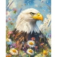 thumbnail image 1 of Paint by Numbers for Adults Kids Beginner Eagle Flower Language DIY Acrylic Painting by Numbers Kits with Brushes Acrylic Pigment Home Decoration Gifts 16 x 20 inch, 1 of 5
