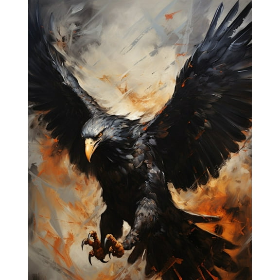 Paint by Numbers for Adults Kids Beginner Flaming Eagle DIY Acrylic Painting by Numbers Kits with Brushes Acrylic Pigment Home Decoration Gifts 16 x 20 inch