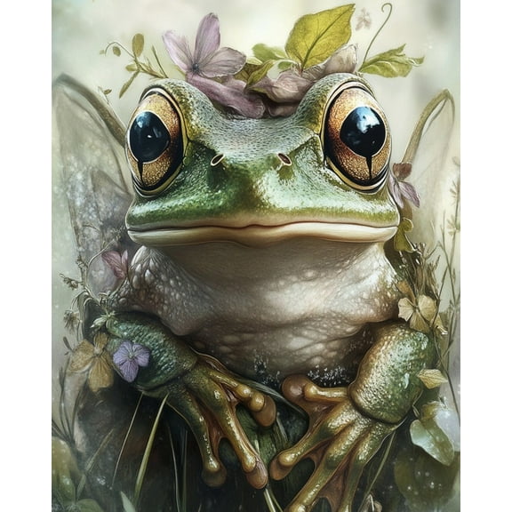 Paint by Numbers for Adults Kids Beginner Flower Crown Frog 1 DIY Acrylic Painting by Numbers Kits with Brushes Acrylic Pigment Home Decoration Gifts 16 x 20 inch