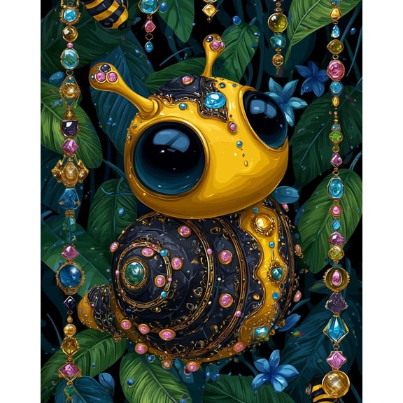Paint by Numbers for Adults Kids Beginner Gem Queen Bee DIY Acrylic Painting by Numbers Kits with Brushes Acrylic Pigment Home Decoration Gifts 16 x 20 inch