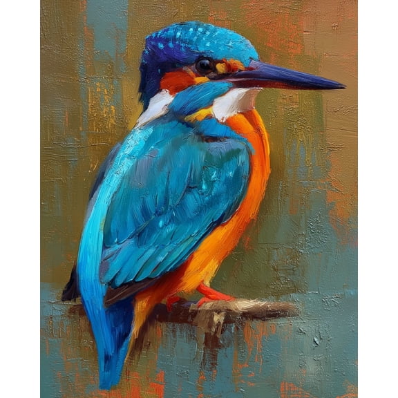 Paint by Numbers for Adults Kids Beginner Kingfisher Resting DIY Acrylic Painting by Numbers Kits with Brushes Acrylic Pigment Home Decoration Gifts 16 x 20 inch