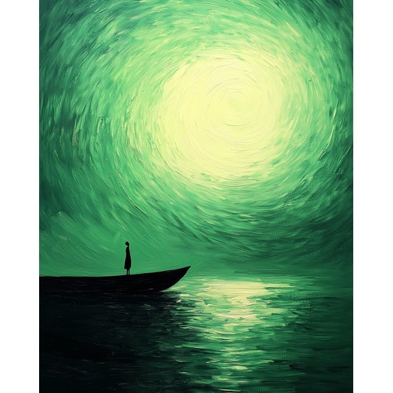 Paint by Numbers for Adults Kids Beginner Lonely Boat on the Blue Sea DIY Acrylic Painting by Numbers Kits with Brushes Acrylic Pigment Home Decoration Gifts 16 x 20 inch