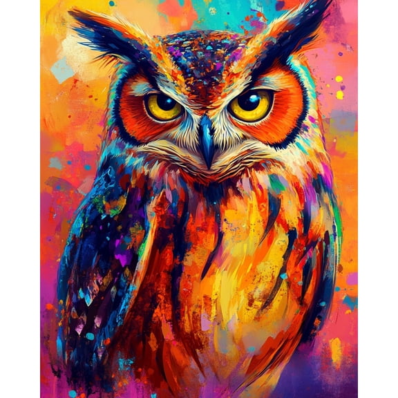 Paint by Numbers for Adults Kids Beginner Painted Elf Owl DIY Acrylic Painting by Numbers Kits with Brushes Acrylic Pigment Home Decoration Gifts 16 x 20 inch