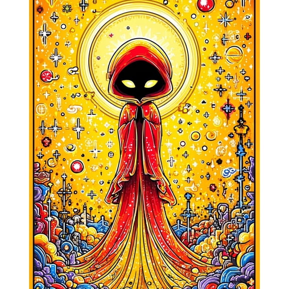 Paint by Numbers for Adults Kids Beginner Prayer Beneath the Golden Holy Robe DIY Acrylic Painting by Numbers Kits with Brushes Acrylic Pigment Home Decoration Gifts 16 x 20 inch