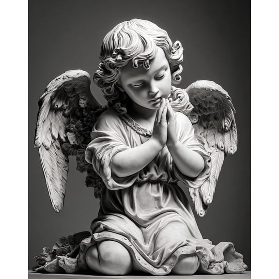 Paint by Numbers for Adults Kids Beginner Praying Angel DIY Acrylic Painting by Numbers Kits with Brushes Acrylic Pigment Home Decoration Gifts 16 x 20 inch
