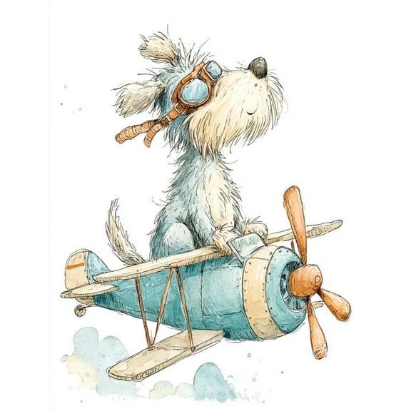 Paint by Numbers for Adults Kids Beginner Puppy Pilot DIY Acrylic Painting by Numbers Kits with Brushes Acrylic Pigment Home Decoration Gifts 16 x 20 inch