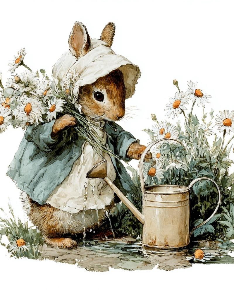 Paint by Numbers for Adults Kids Beginner Rabbit and Daisy DIY Acrylic ...