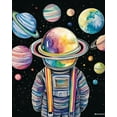 thumbnail image 1 of Paint by Numbers for Adults Kids Beginner Rainbow Astronaut's Cosmic Journey DIY Acrylic Painting by Numbers Kits with Brushes Acrylic Pigment Home Decoration Gifts 16 x 20 inch, 1 of 5