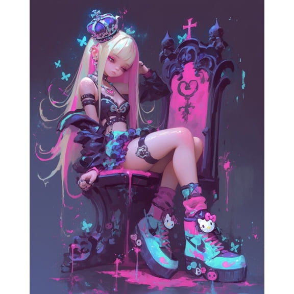 Paint by Numbers for Adults Kids Beginner Rebellious Sweetheart Princess DIY Acrylic Painting by Numbers Kits with Brushes Acrylic Pigment Home Decoration Gifts 16 x 20 inch