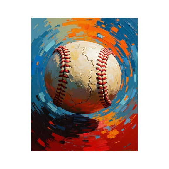 Paint by Numbers Kit for Adults, Abstract Baseball Swirl Painting Paint by Numbers, Easy Paint by Numbers Kit for Adults Beginner, DIY Adult Paint by Number Kits on Canvas, 12x16in Home Decor
