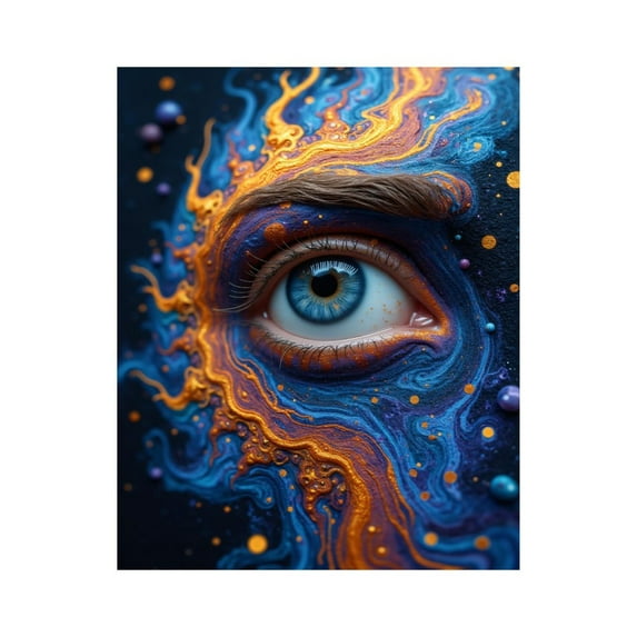 Paint by Numbers Kit for Adults, Abstract Eye Vibrant Swirls Glow Paint by Numbers, Easy Paint by Numbers Kit for Adults Beginner, DIY Adult Paint by Number Kits on Canvas, Home Decor 12x16in