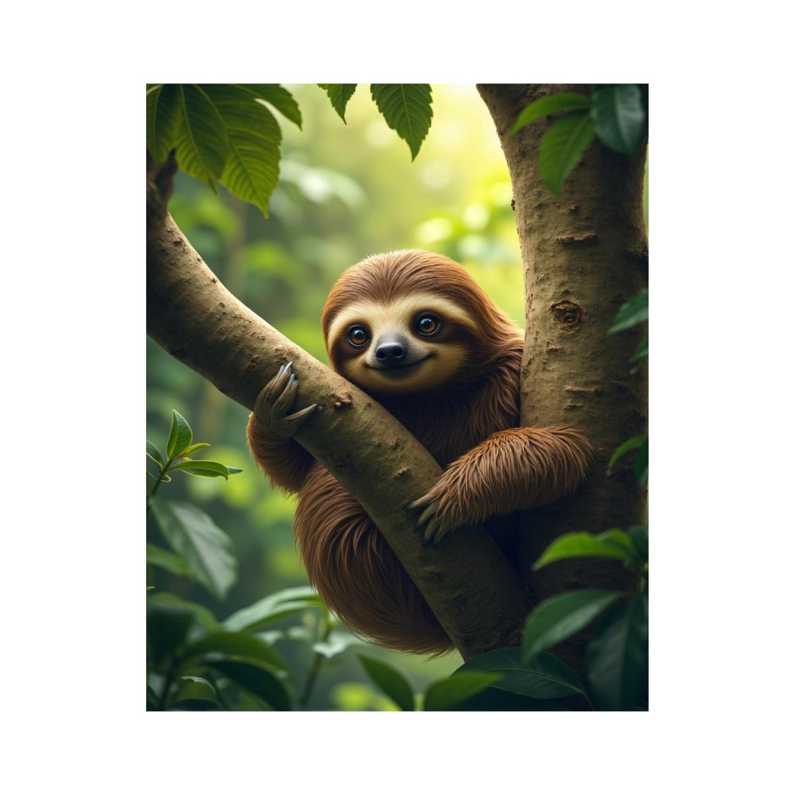 Paint by Numbers Kit for Adults, Adorable Sloth In Lush Greenery Paint by Numbers, Easy Paint by Numbers Kit for Adults Beginner, DIY Adult Paint by Number Kits on Canvas, Home Decor