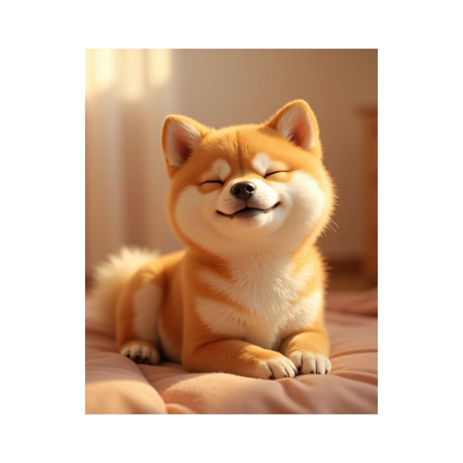 Paint by Numbers Kit for Adults, Adorable Smiling Shiba Inu Dog Paint by Numbers, Easy Paint by Numbers Kit for Adults Beginner, DIY Adult Paint by Number Kits on Canvas, Home Decor