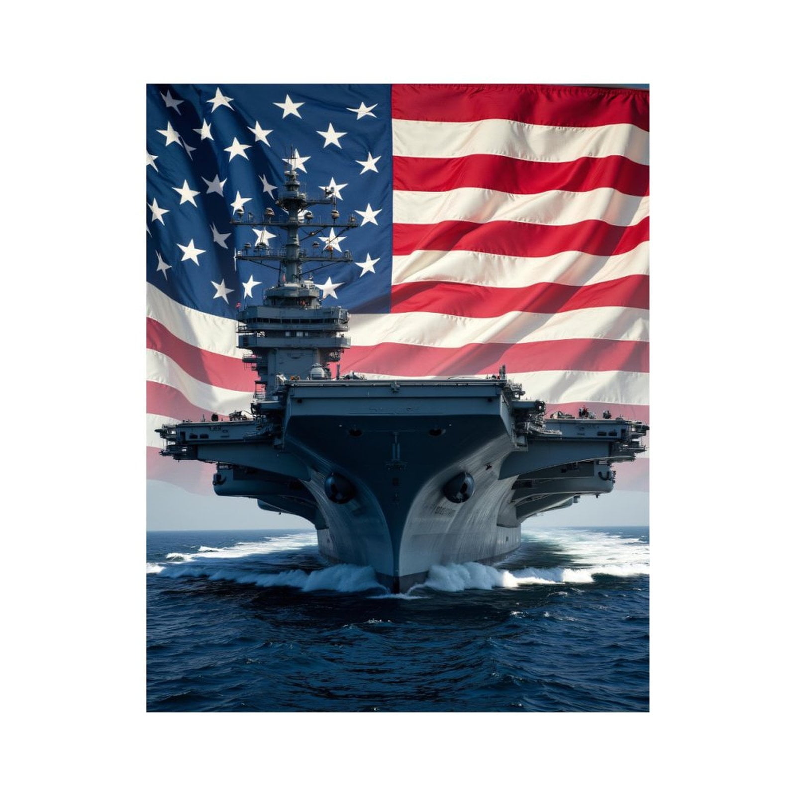 Paint by Numbers Kit for Adults, Aircraft Carrier Ocean Flag Waves Paint by Numbers, Easy Paint by Numbers Kit for Adults Beginner, DIY Adult Paint by Number Kits on Canvas, 12x16in Home Decor