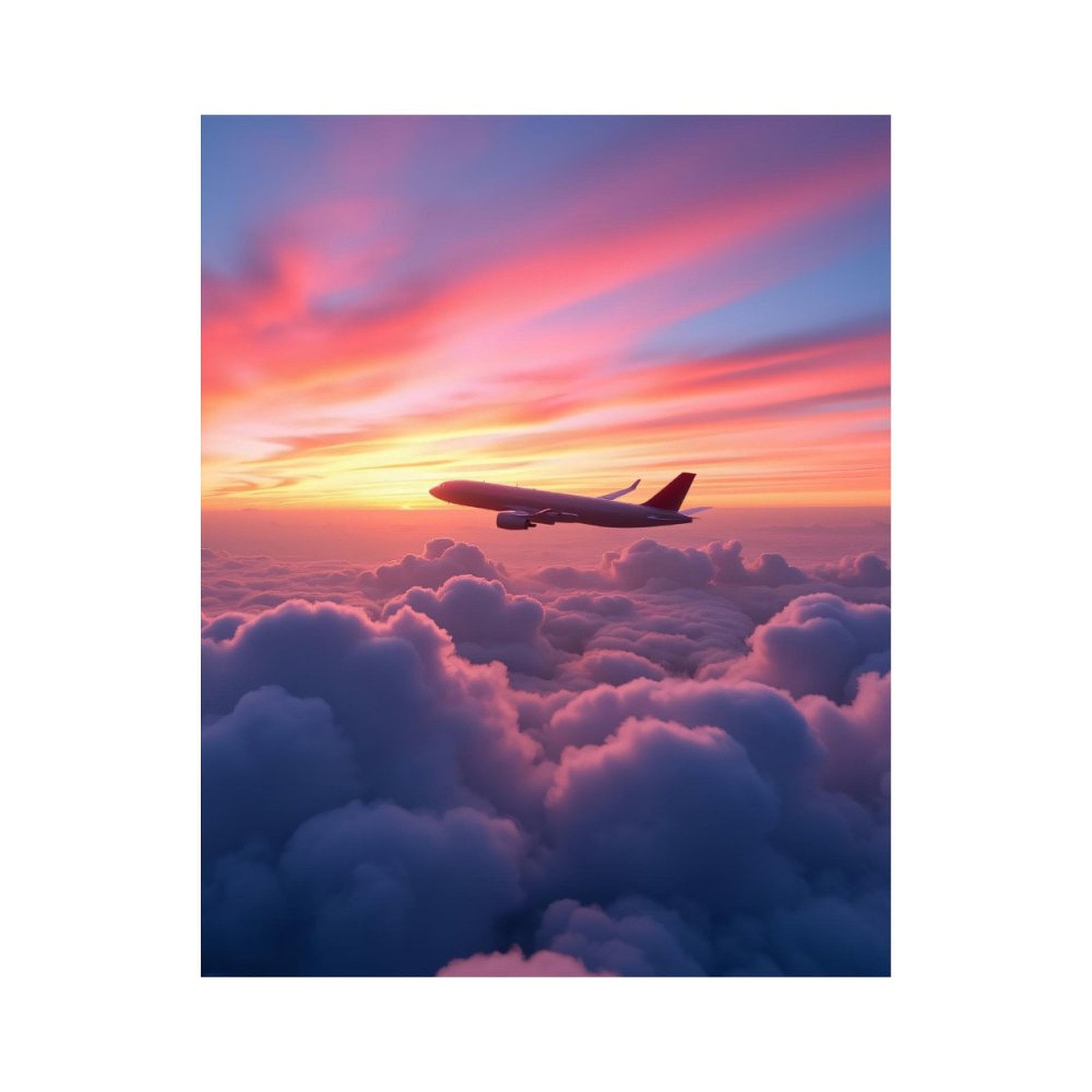 Paint by Numbers Kit for Adults, Airplane Sunset Sky Journey Paint by ...