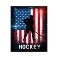 thumbnail image 1 of Paint by Numbers Kit for Adults, American Flag Hockey Player Silhouette Paint by Numbers, Easy Paint by Numbers Kit for Adults Beginner, DIY Adult Paint by Number Kits on Canvas, Home Decor 12x16in, 1 of 7