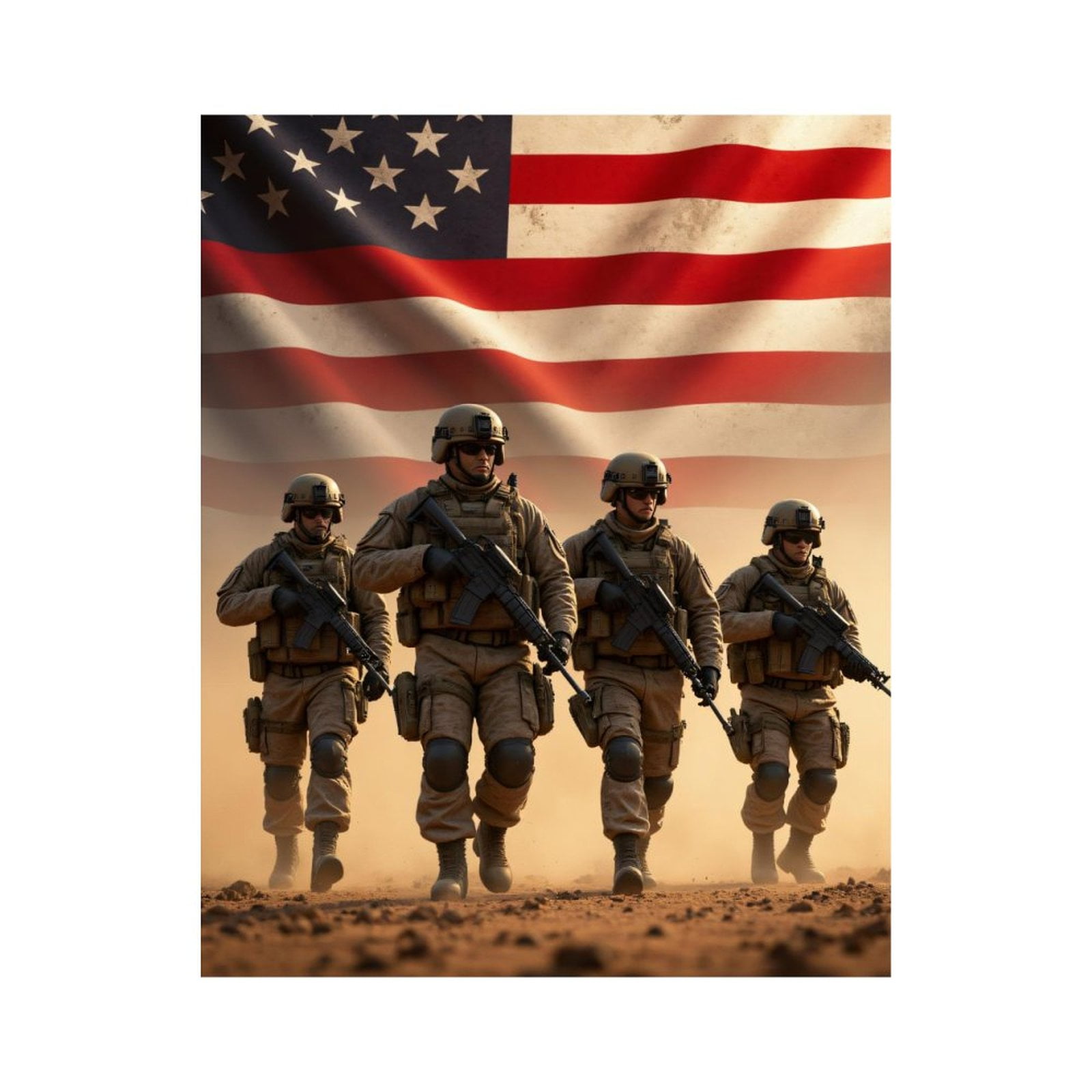 Paint by Numbers Kit for Adults, American Soldiers Marching Determined Paint by Numbers, Easy Paint by Numbers Kit for Adults Beginner, DIY Adult Paint by Number Kits on Canvas, Home Decor