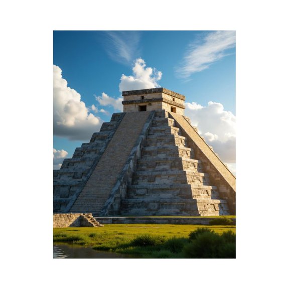 Paint by Numbers Kit for Adults, Ancient Pyramid Stone Sky Clouds Paint by Numbers, Easy Paint by Numbers Kit for Adults Beginner, DIY Adult Paint by Number Kits on Canvas, Home Decor