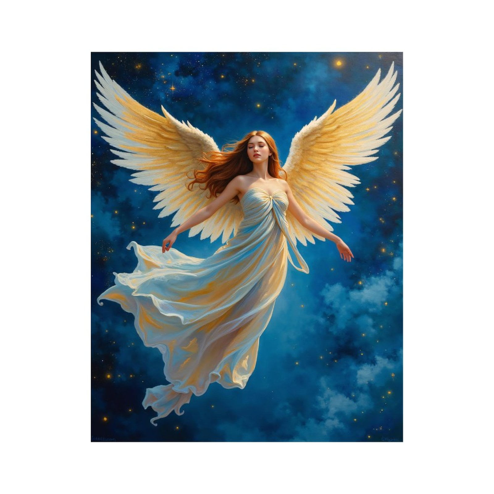 Paint by Numbers Kit for Adults, Angel In Starry Night Sky Paint by Numbers, Easy Paint by Numbers Kit for Adults Beginner, DIY Adult Paint by Number Kits on Canvas, Home Decor