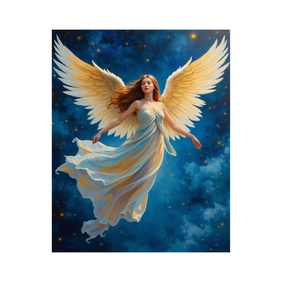 Paint by Numbers Kit for Adults, Angel In Starry Night Sky Paint by Numbers, Easy Paint by Numbers Kit for Adults Beginner, DIY Adult Paint by Number Kits on Canvas, Home Decor