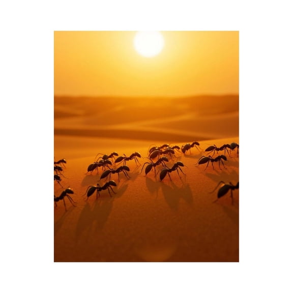 Paint by Numbers Kit for Adults, Ants Desert Sunset Silhouettes Sand Dunes Paint by Numbers, Easy Paint by Numbers Kit for Adults Beginner, DIY Adult Paint by Number Kits on Canvas, Home Decor