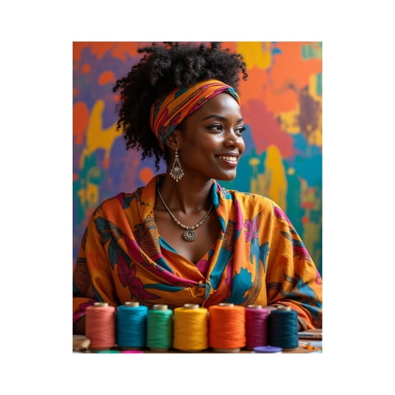 Paint by Numbers Kit for Adults, Artistic Fashion Vibrant Threads Paint by Numbers, Easy Paint by Numbers Kit for Adults Beginner, DIY Adult Paint by Number Kits on Canvas, Home Decor