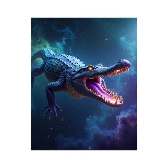 Paint by Numbers Kit for Adults, Astral Alligator Fantasy Realm Paint by Numbers, Easy Paint by Numbers Kit for Adults Beginner, DIY Adult Paint by Number Kits on Canvas, Home Decor 12x16in