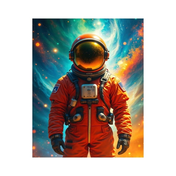 Paint by Numbers Kit for Adults, Astronaut In Colorful Space Swirl Paint by Numbers, Easy Paint by Numbers Kit for Adults Beginner, DIY Adult Paint by Number Kits on Canvas, 12x16in Home Decor