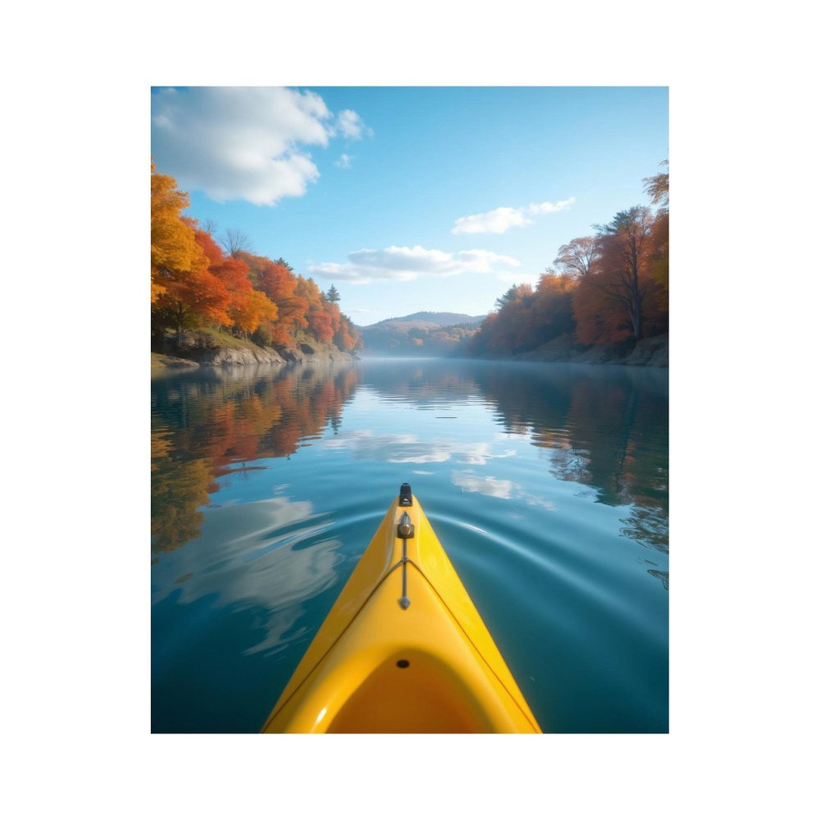 Paint by Numbers Kit for Adults, Autumn Kayak Reflection Scenic Water Paint by Numbers, Easy Paint by Numbers Kit for Adults Beginner, DIY Adult Paint by Number Kits on Canvas, Home Decor